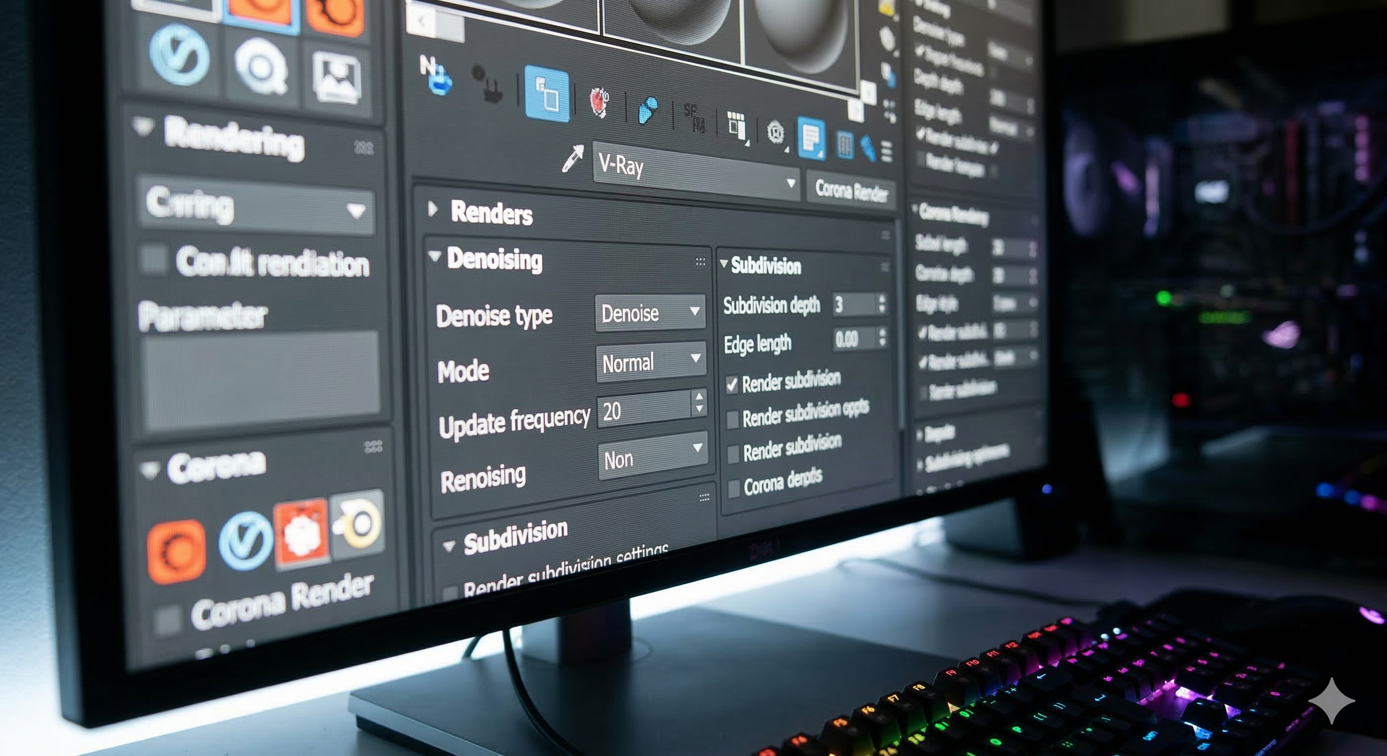 Corona Render ve V-ray ayarlarındaki optimizasyon seçenekleri