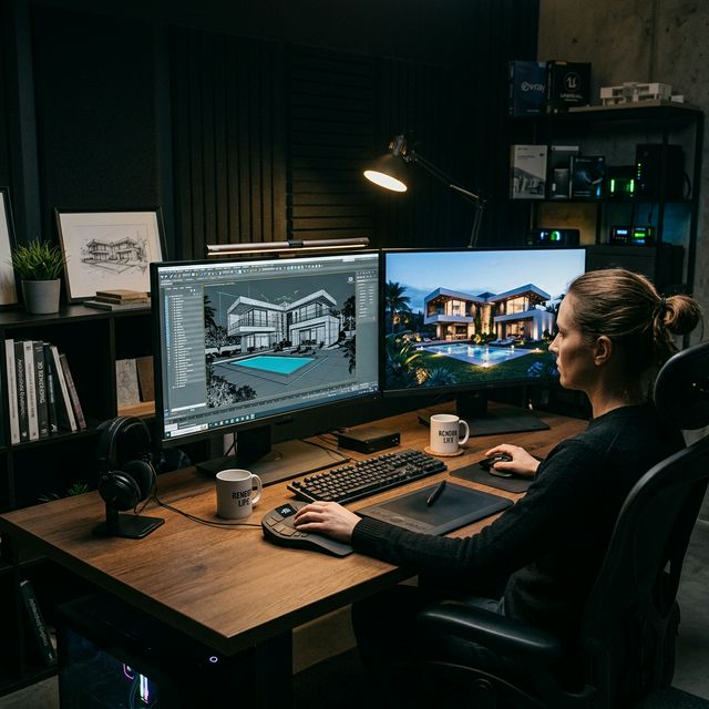 Render Kalitesini Artırmanın 15 Yolu (2026) - Mimari Render Blog Makalesi