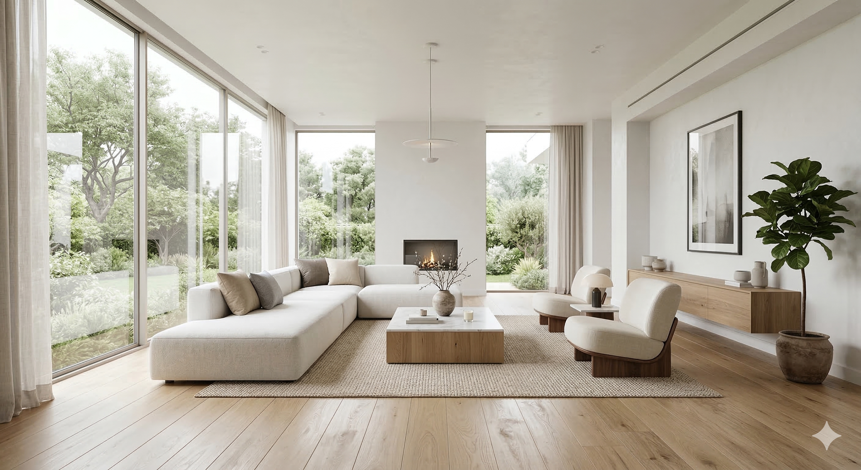 Yüksek kaliteli ancak iyi optimize edildiği için kısa sürede çıkan bir iç mekan render karesi